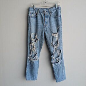 Levi's 501 extreme distressed jeans